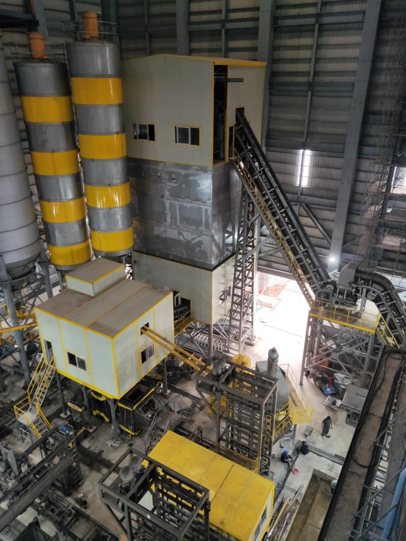 the Taiwan textile sludge reutilization block production line die Produktionslinie für Blöcke zur Wiederverwendung von Textilschlamm in Taiwan