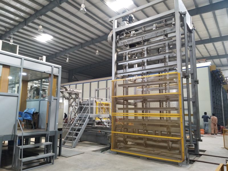 the curing stacker of the Pakistan's Super-large Fully Automatic Block Making Production Line der Härtungsstapler der supergroßen vollautomatischen Produktionslinie zur Blockherstellung in Pakistan
