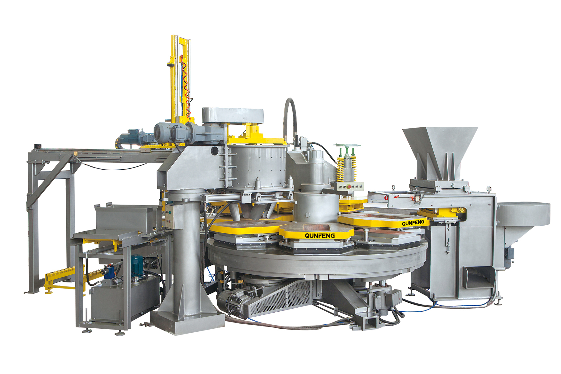 QPR600-6 Automatic Wet Press System QPR600-6 rotierende Terrazzofliesenmaschine (hermetische Nasspresse)