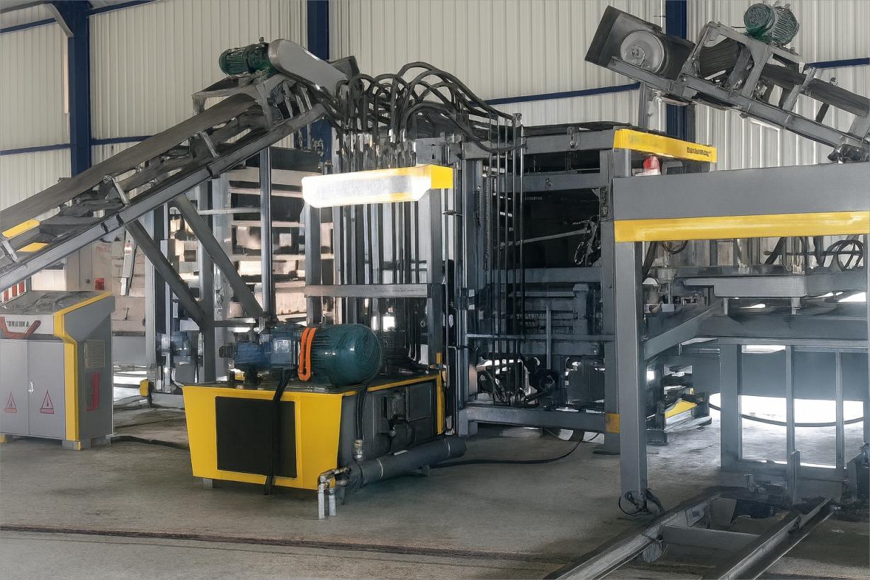 Umweltfreundliches Bauen mit einer Pflastersteinmaschine