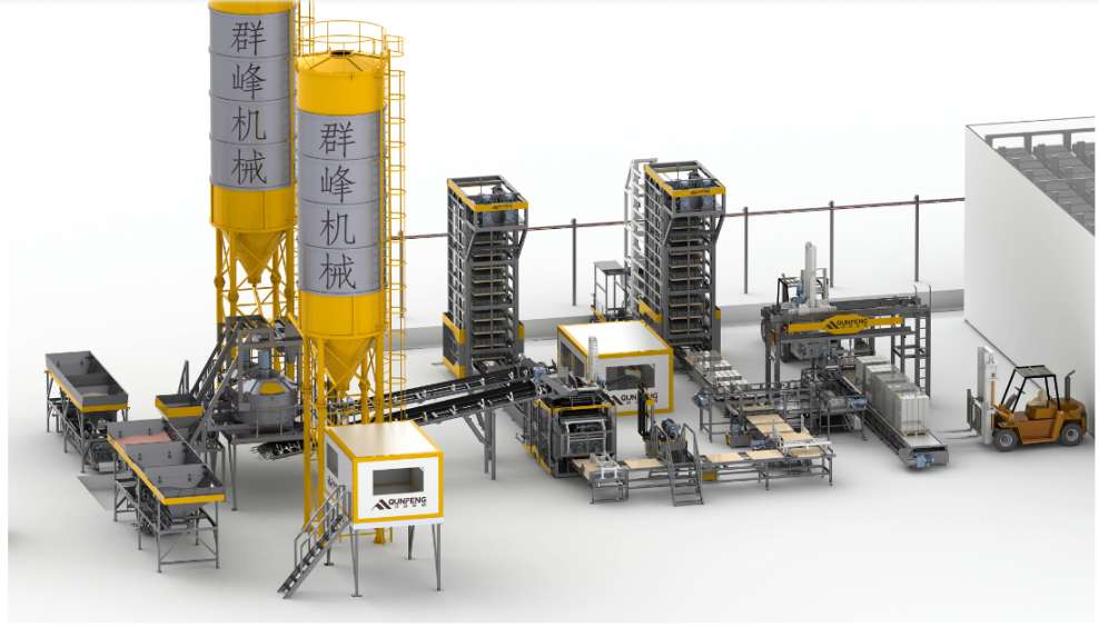 Blockproduktionslinie 