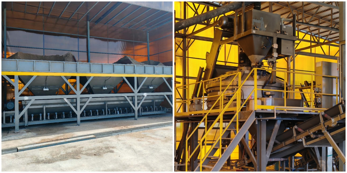 Das intelligente Dosiersystem f&uuml;r die Betonsteinproduktionslinie der QS1300-Serie, geliefert von Qunfeng Machinery an einen Kunden in Kasachstan, Zentralasien
