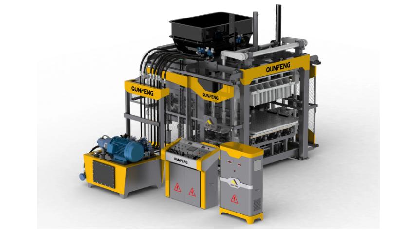 Blockmaschine f&uuml;r Flugaschesteine 