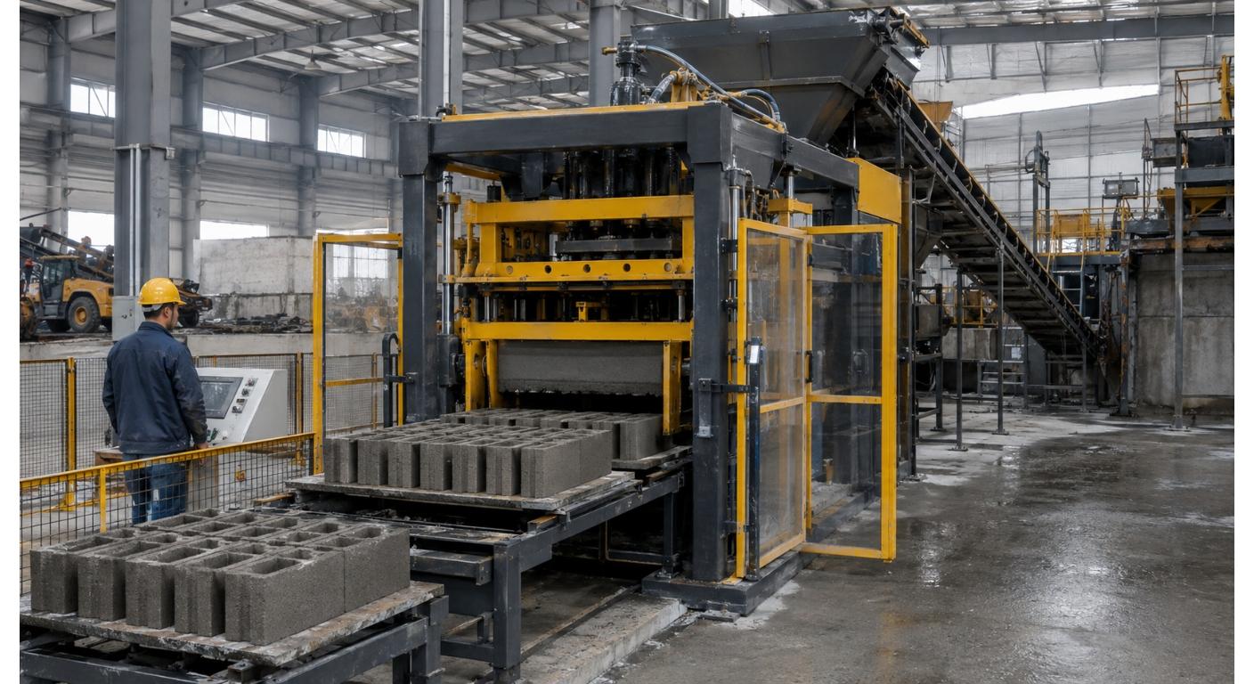 Automatische Maschine zur Herstellung von Betonbl&ouml;cken
