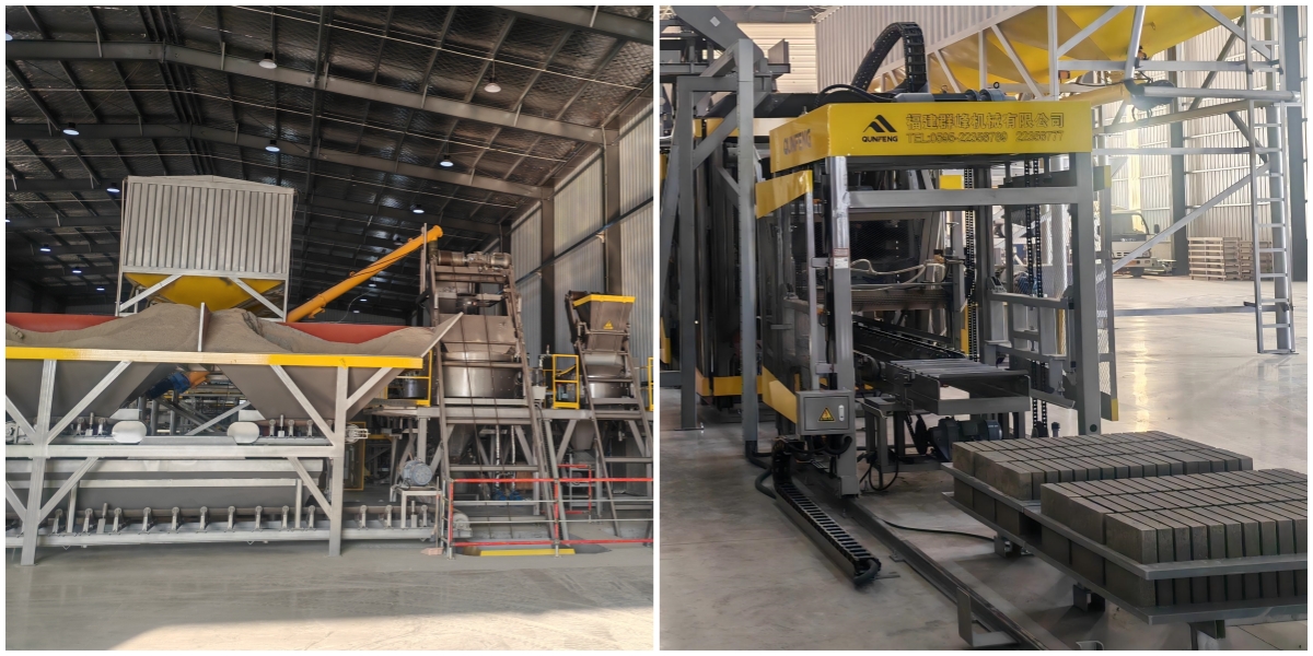 Hilfsausr&uuml;stung f&uuml;r die vollautomatische Produktionslinie der QS-Serie von Qunfeng Machinery, in Shanghai in Betrieb genommen.
